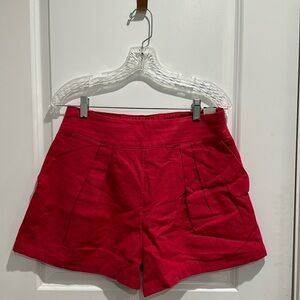 Red Linen Abercrombie & Fitch shorts NWT